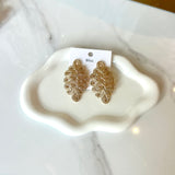 Lace Style Wrap Metal Earrings