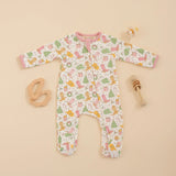 Cowboy Christmas Footie- Dusty Rose