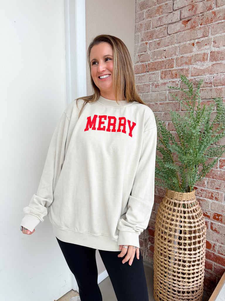 Merry Sweatshirt in Cream