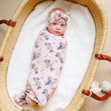 Copper Pearl Knit Swaddle Blanket- Minnie Mouse
