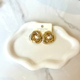 Puffy Hollow Knot Earrings