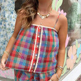 Pretty In Plaid Set - Top