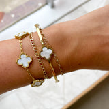 Pearl Clover Accent Bracelet