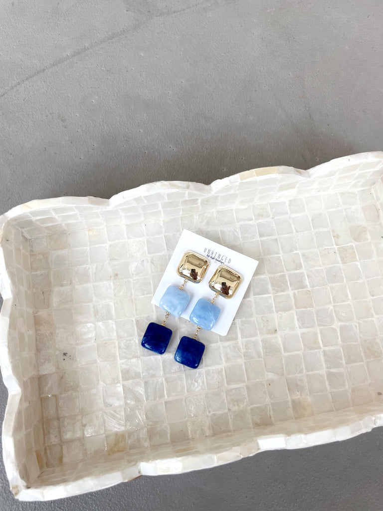 Colorful World Earrings in Blue