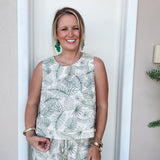 Palm Leaf Linen Set- Top