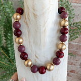 Perfect for a Party Necklace in Wine