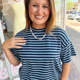 Simple Rondelle Bead Necklace- Multi