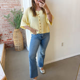 High Rise Crop Flare Jeans