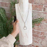 Long Horsebit Necklace in Silver