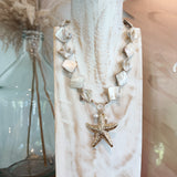 Starfish & Charm Linked Shell Necklace