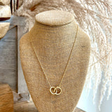 Linked Nail Head Ring Necklace
