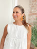 Raffia Oval Earrings- Orange