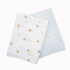 Cotton Swaddles 2 Pack- Dots & Bees