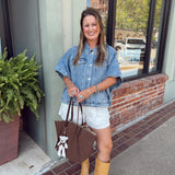Denim Cape Jacket