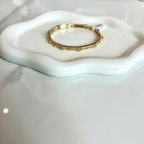 CZ Station Omega Bangle Bracelet