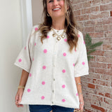 Penelope Cardigan in Polka Dot