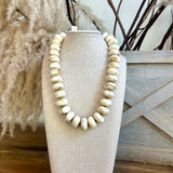 Rondelle Bead Necklace - Ivory