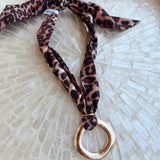 Cheetah Circle Scarf Necklace