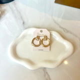 Hammered Twisted Circle Earrings