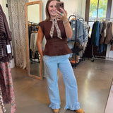 Sweet Gingham Ruffle Pants