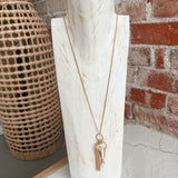 Fish,Shell & Tassel Drop Necklace