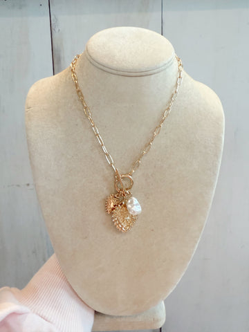 Double Clover Charm Necklace