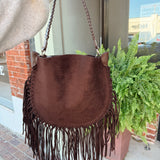 On the Fringe Bag- Chocolate