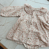 Quincy Mae Ruffle Collar Button Dress Pink Blossom