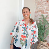 Pop of Print Top