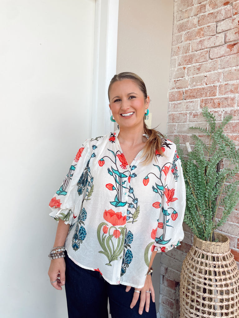 Pop of Print Top