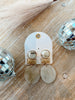 Oval & Multi Shape Earrings- Cream