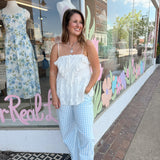 Gingham Twill Barrel Pants