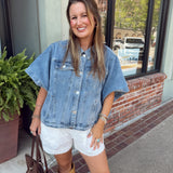 Denim Cape Jacket