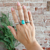 925 Sterling Silver Turquoise Statement Ring 5