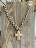 Chunky Cross & Chain Toggle Necklace