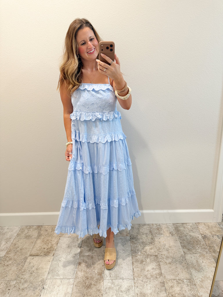 Boho Baby Dress in Blue