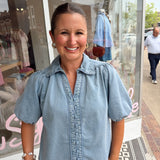 Blue Jean Beauty Top