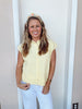Spring Breeze Cardigan Vest in Butter Yellow