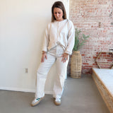 Kate Barrel Jeans in Olive Stripe