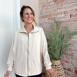 She's Athletic Jacket in Cream