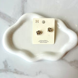 Twisted Ring Stud Earrings