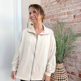 She's Athletic Jacket in Cream