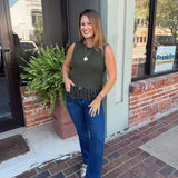 On the Fringe Sweater Top