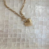 Gold Plated Single Heart Necklace