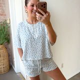 Sweetheart Set in Blue- Top