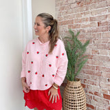 Spring Breeze Cardigan in Strawberry