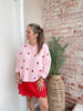 Spring Breeze Cardigan in Strawberry