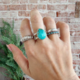 925 Sterling Silver Turquoise Statement Ring 5