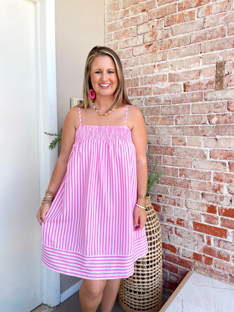 Italian Summer Dress in Pinks