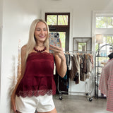 Merlot & Lace Cami